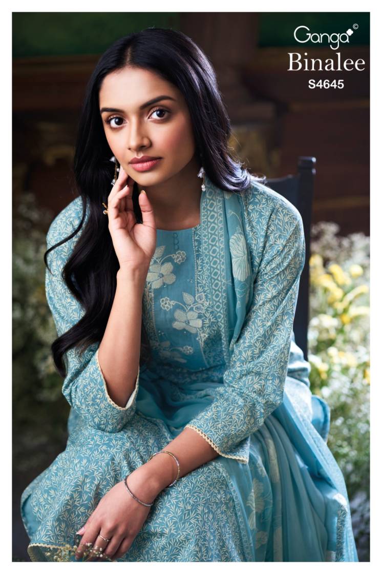 BUY GANGA SUITS GANGA BINALEE S4645 NEW CATALOGUE
