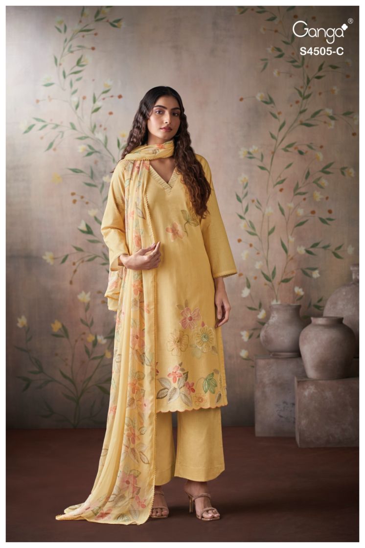 BUY GANGA SUITS ONLINE SALE GANGA BIYANA S4505 TOP DESIGN