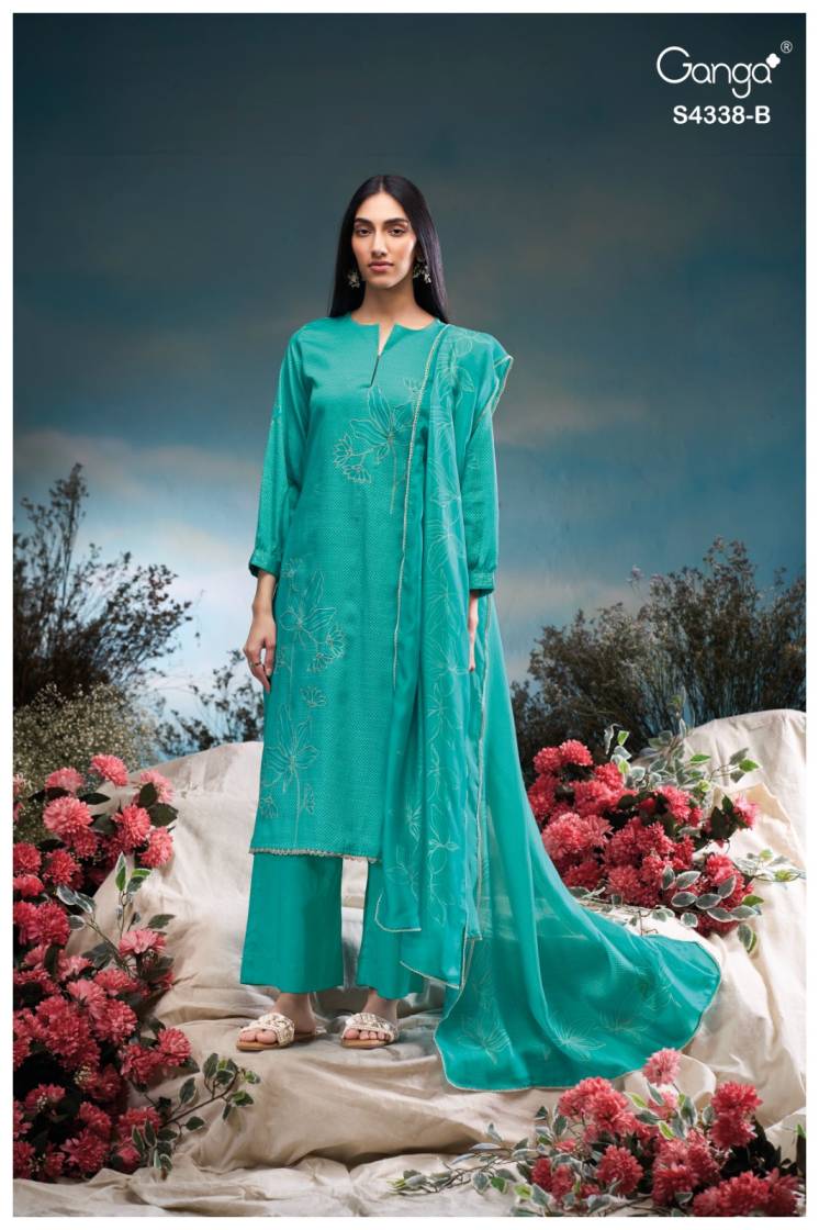 BUY GANGA SUITS ONLINE GANGA BRESIYA S4338 FULL SET