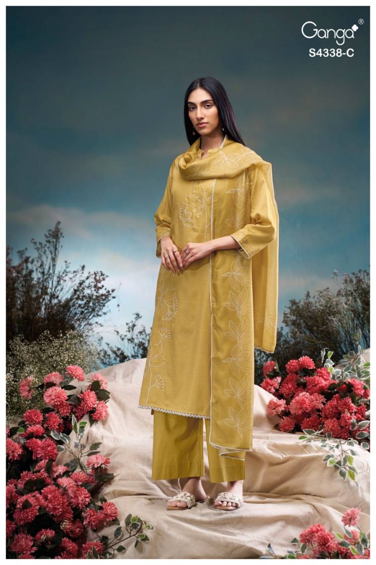 BUY GANGA SUITS ONLINE GANGA BRESIYA S4338 DUPATTA DESIGN