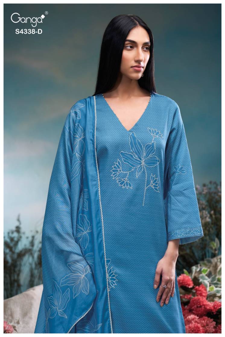 BUY GANGA SUITS ONLINE GANGA BRESIYA S4338 BACK VIEW