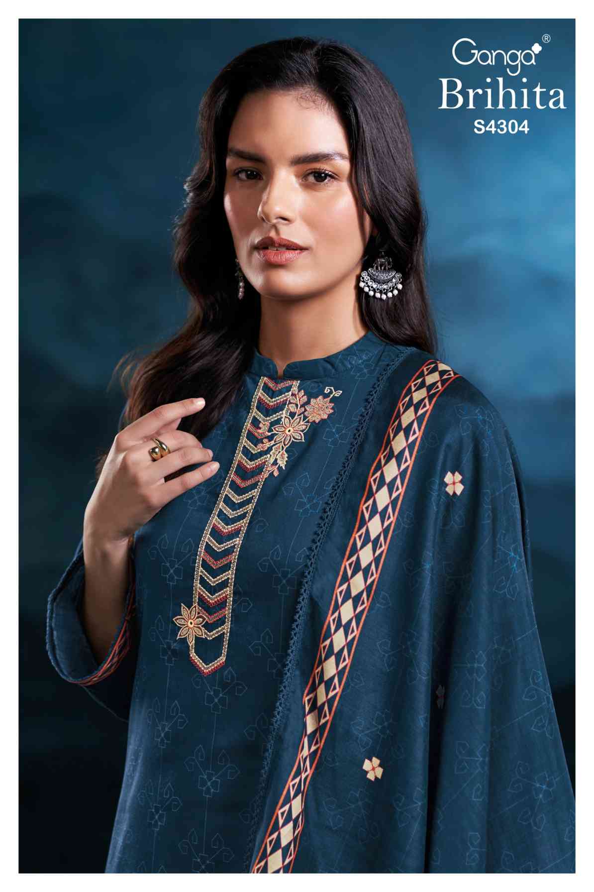 BUY GANGA SUITS ONLINE SALE GANGA BRIHITA S4304 FULL SET