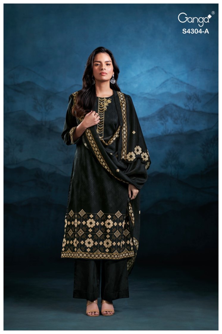 BUY GANGA SUITS ONLINE SALE GANGA BRIHITA S4304 DUPATTA DESIGN