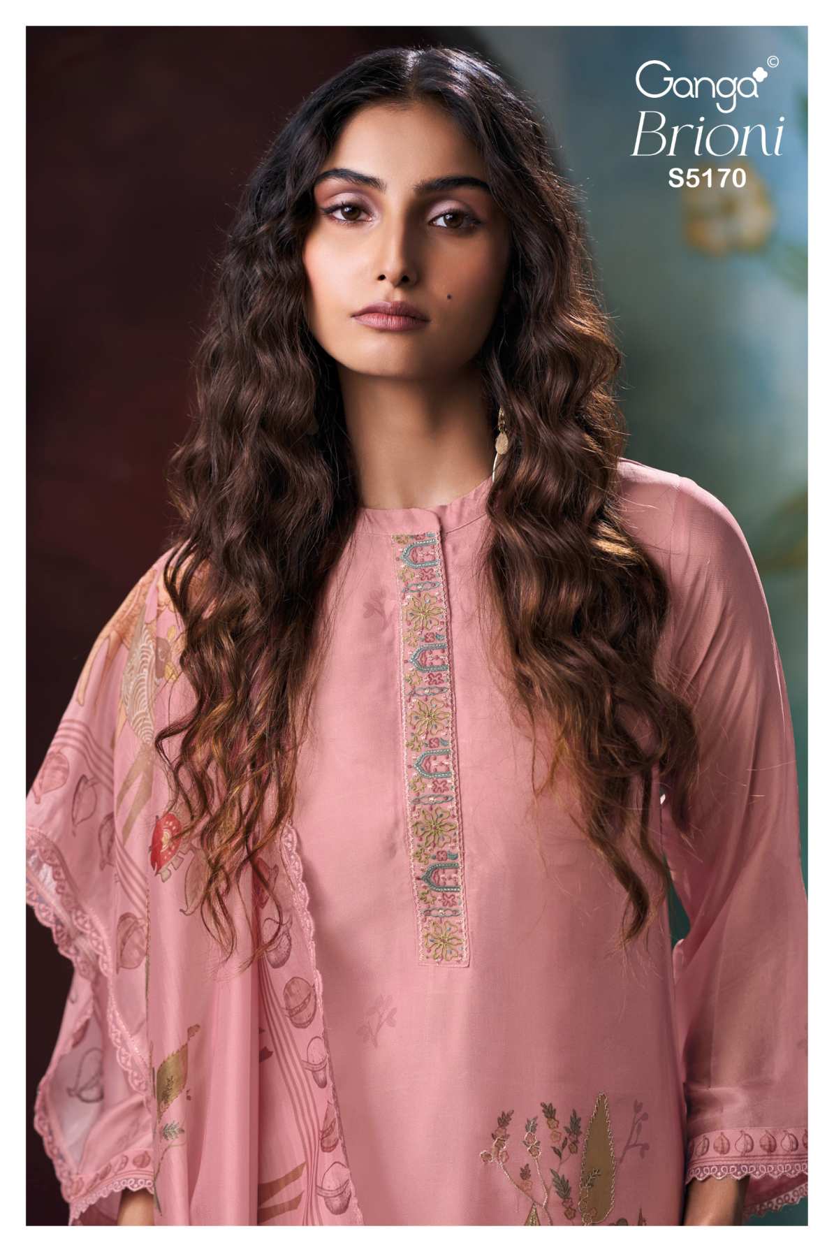 BUY GANGA SUITS GANGA BRIONI S5170 FABRIC DETAIL