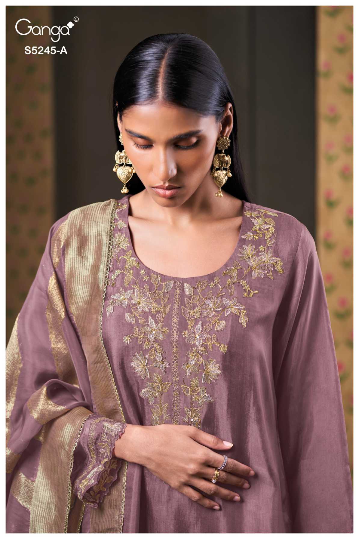 BUY GANGA SUITS GANGA BRISAYA S5245 DUPATTA DESIGN