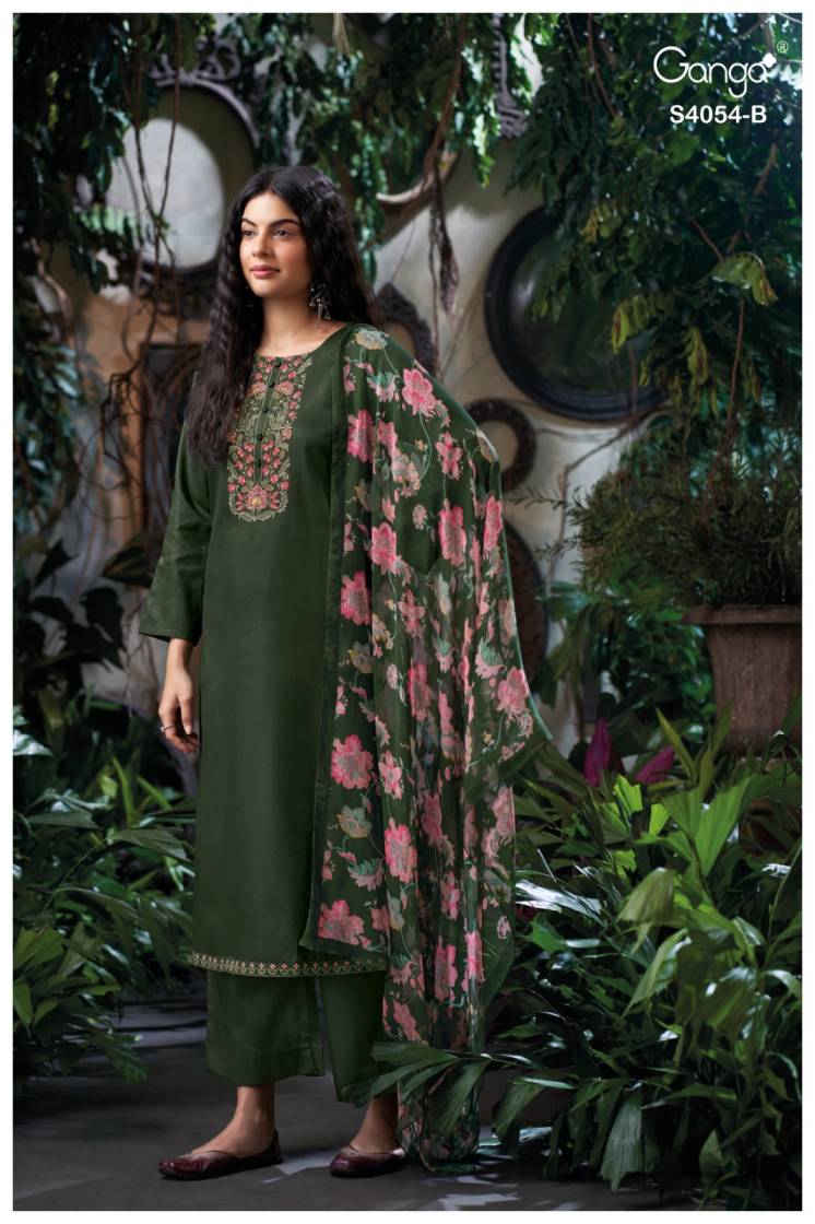 BUY GANGA SUITS SINGLE PIECE GANGA BRUNA S4054 FULL SET