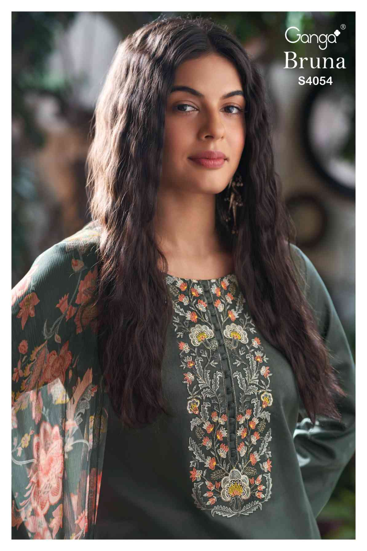 BUY GANGA SUITS SINGLE PIECE GANGA BRUNA S4054 TOP DESIGN