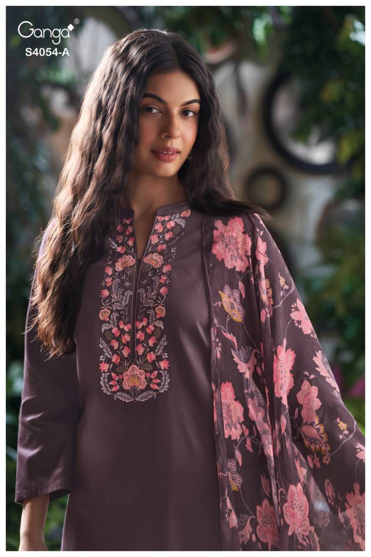 BUY GANGA SUITS SINGLE PIECE GANGA BRUNA S4054 PREMIUM SUIT