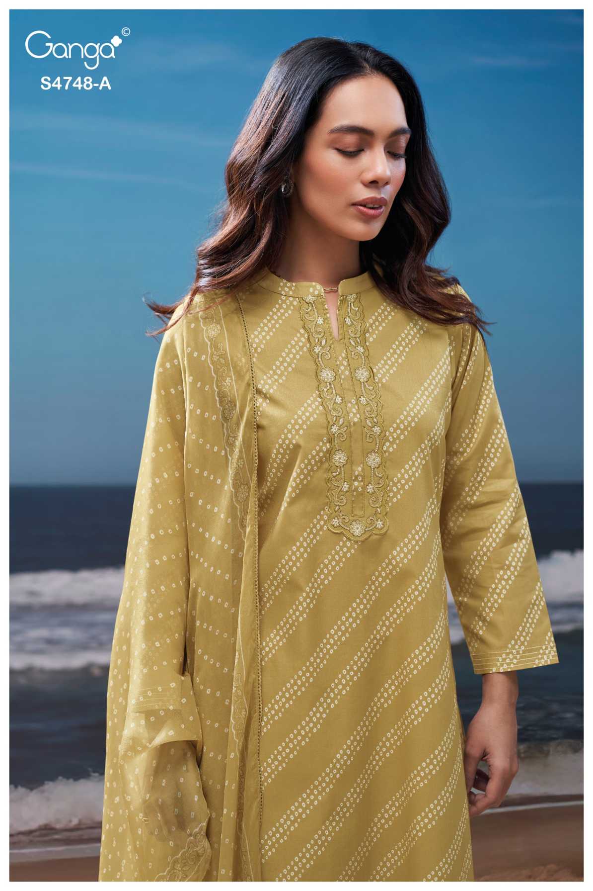 BUY GANGA SUITS ONLINE GANGA CAIRAEL S4748 CLOSEUP IMAGE