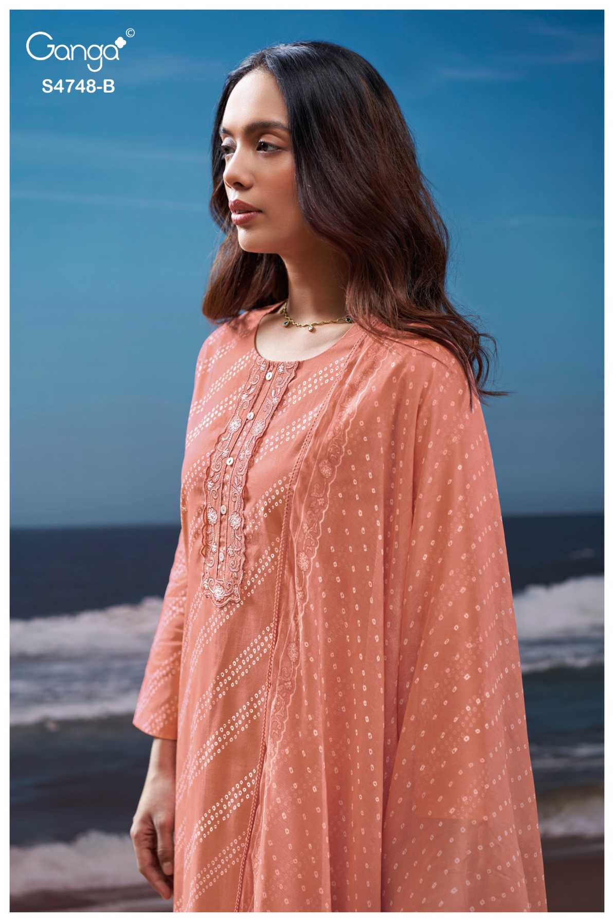 BUY GANGA SUITS ONLINE GANGA CAIRAEL S4748 BACK VIEW