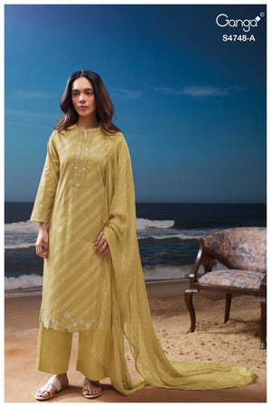 GANGA CAIRAEL S4748 PREMIUM COTTON SUIT