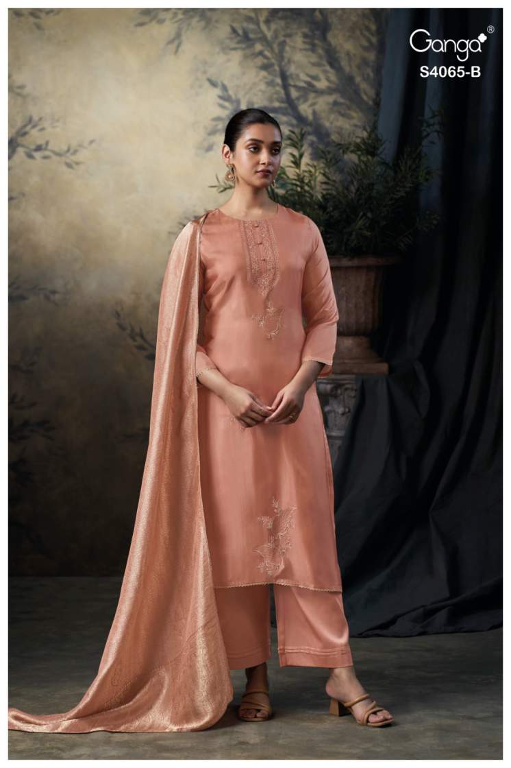 buy ganga cate s4065 premium pure bemberg habutai silk suit online