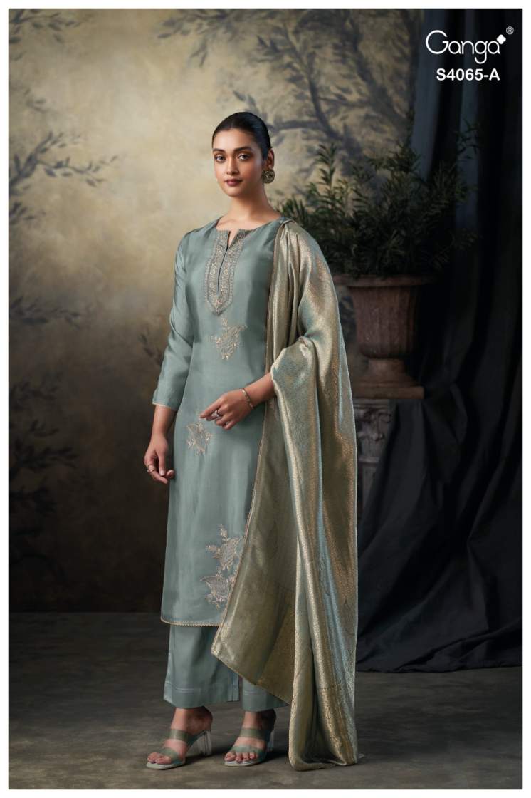 buy ganga cate s4065 premium pure bemberg habutai silk suit online