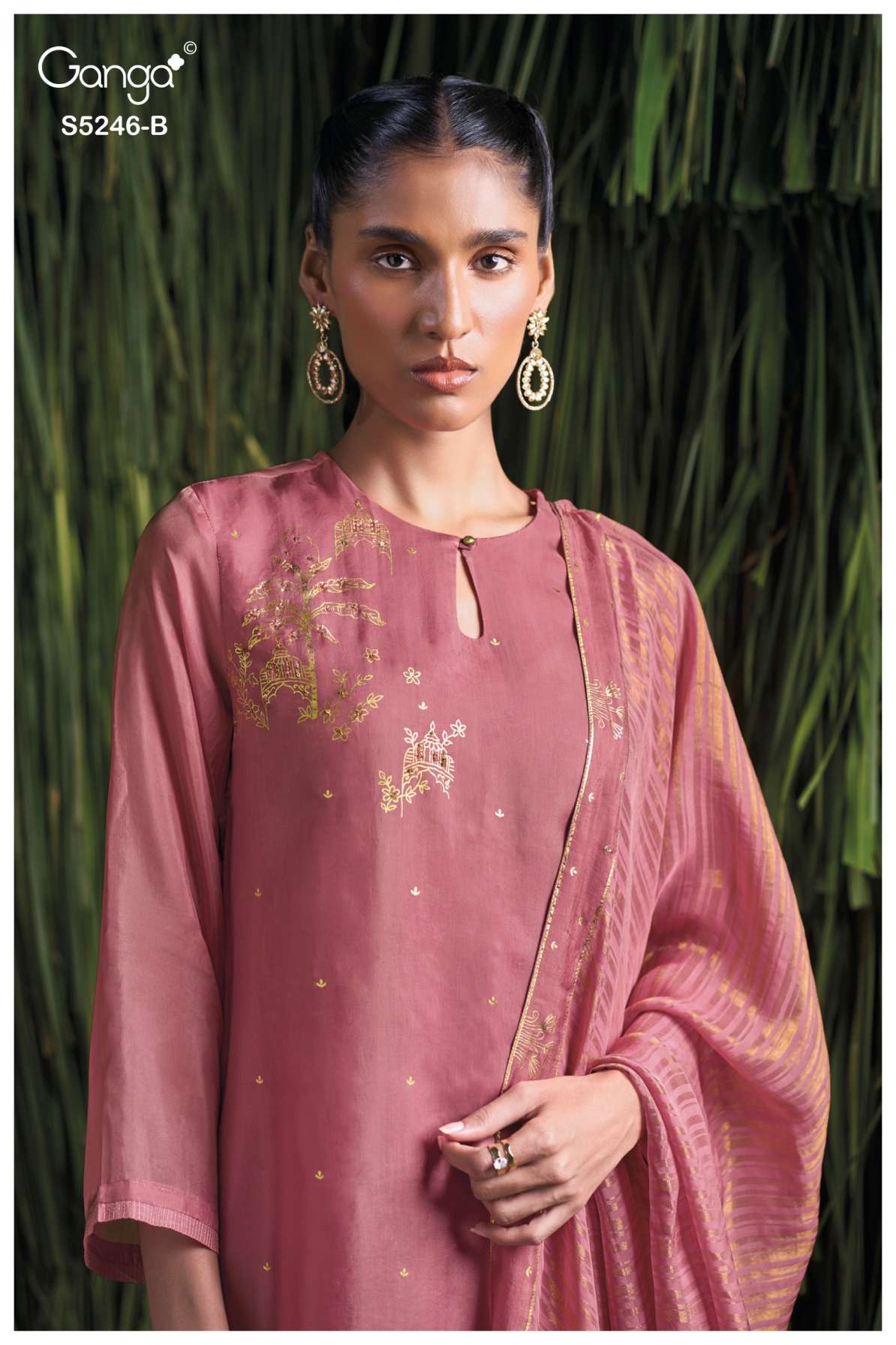BUY GANGA SUITS GANGA CELINEA S5246 DUPATTA DESIGN