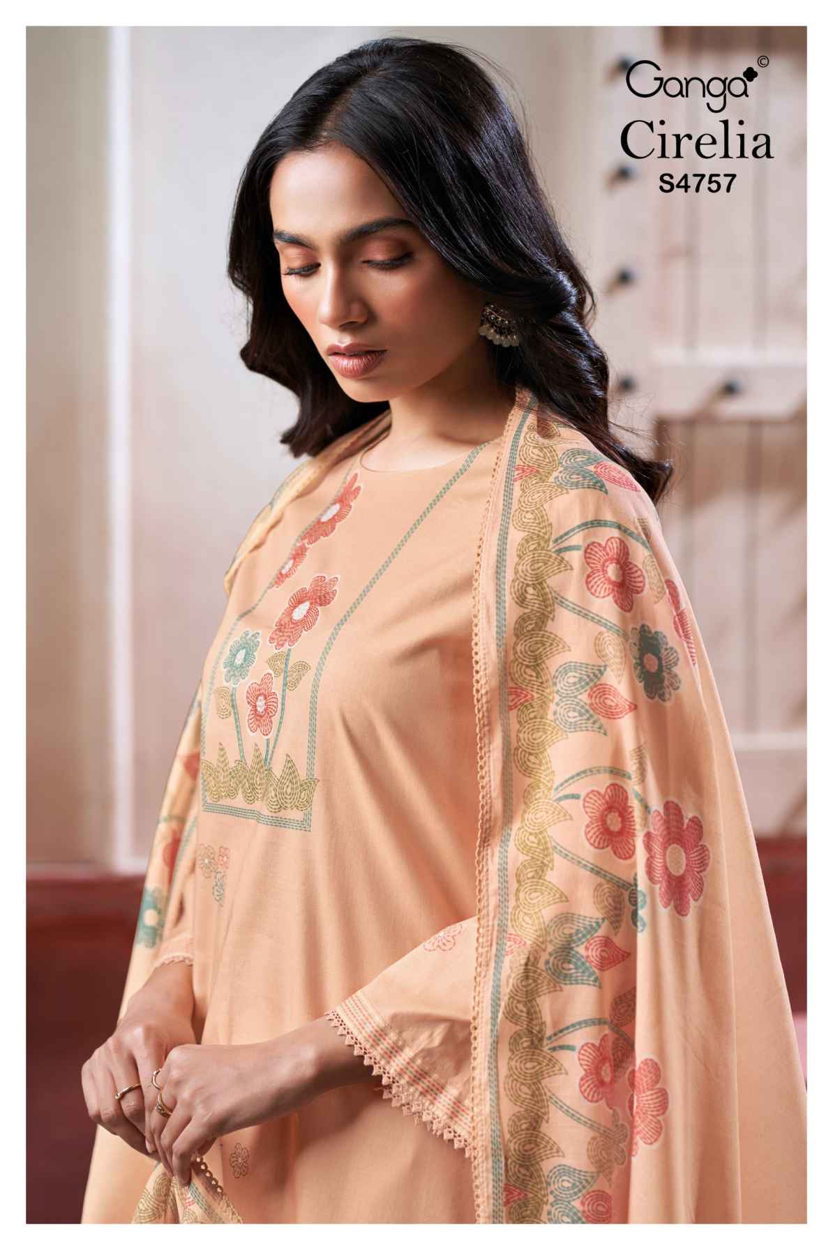 BUY GANGA SUITS ONLINE GANGA CIRELIA S4757 FRONT VIEW