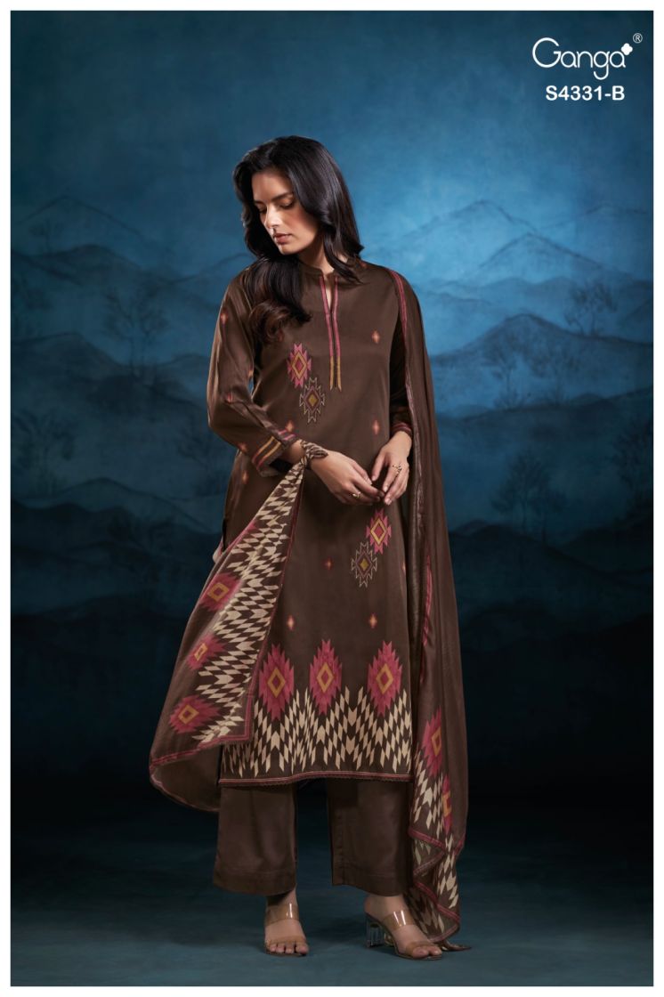 BUY GANGA SUITS WITH PRICE GANGA CRISA S4331 FULL SET