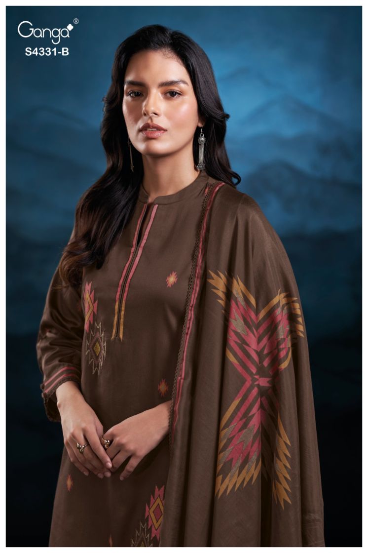 BUY GANGA SUITS WITH PRICE GANGA CRISA S4331 BACK VIEW