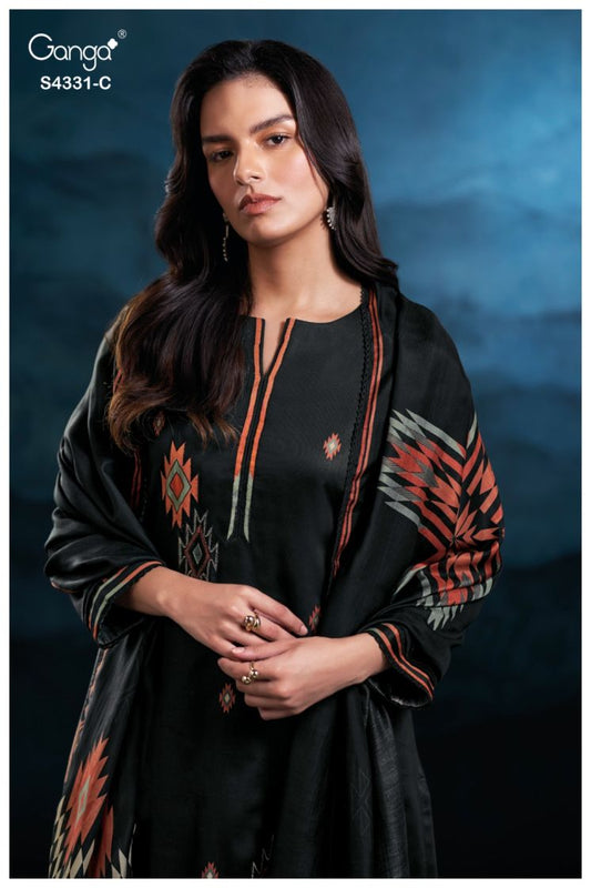 BUY GANGA SUITS WITH PRICE GANGA CRISA S4331 CLOSEUP IMAGE