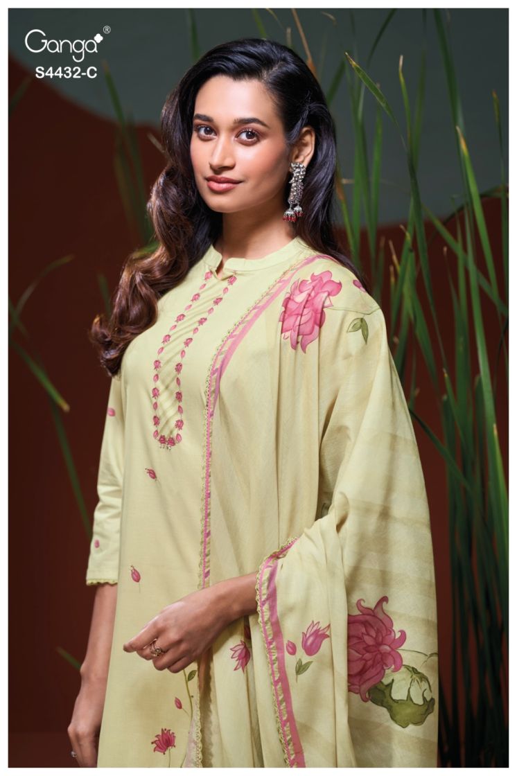BUY GANGA SUITS ONLINE GANGA DAHLINA S4432 TOP DESIGN