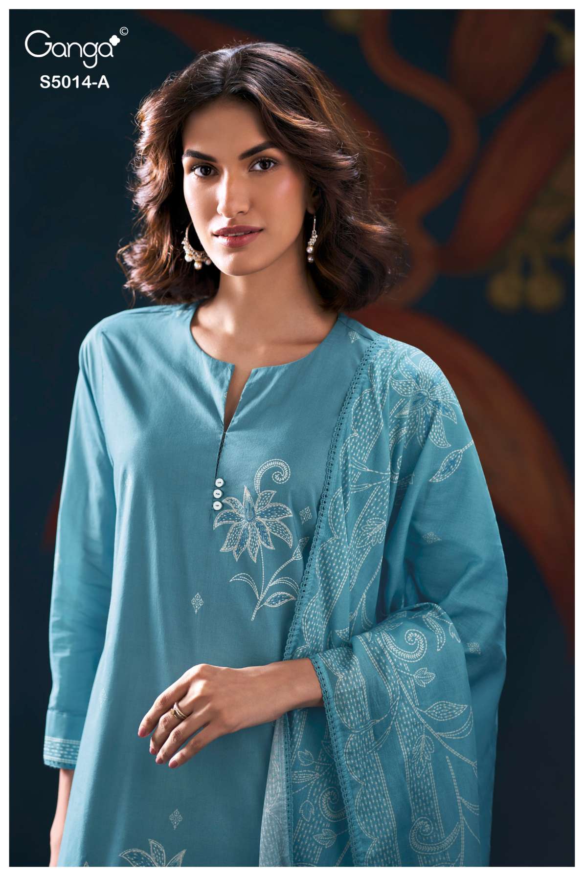 BUY GANGA SUITS GANGA DAIRA S5014 BACK VIEW