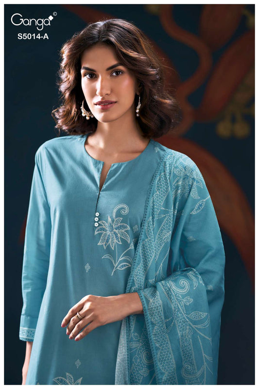 BUY GANGA SUITS GANGA DAIRA S5014 BACK VIEW