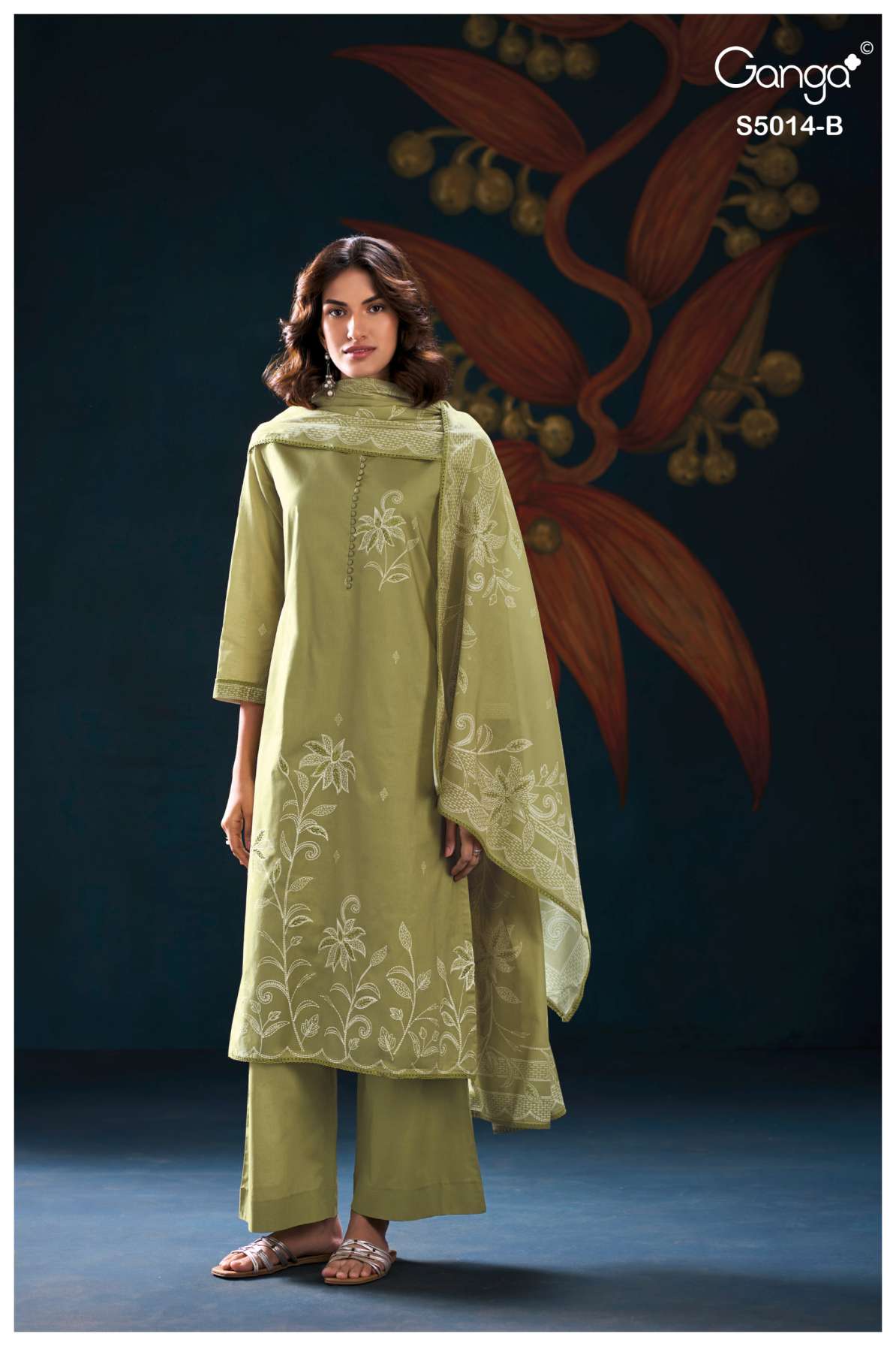 BUY GANGA SUITS GANGA DAIRA S5014 FULL SET