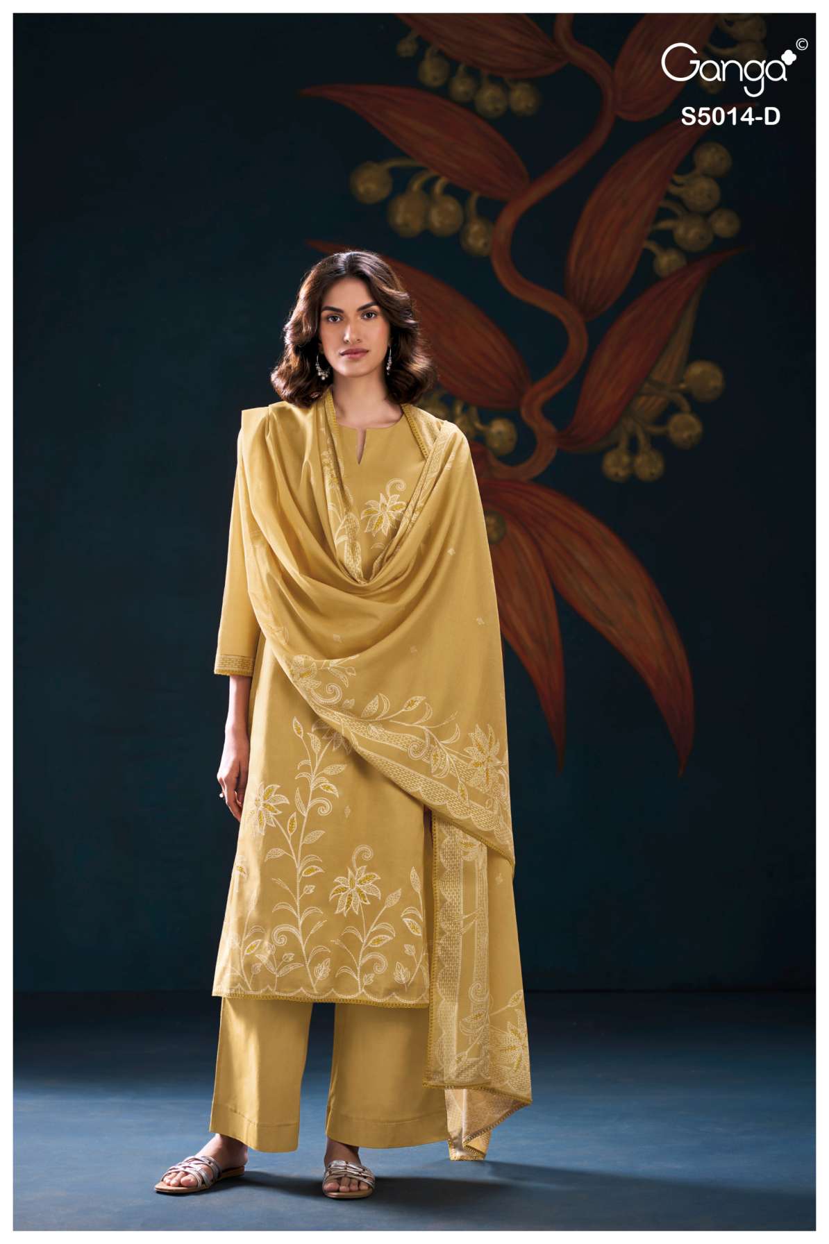 BUY GANGA SUITS GANGA DAIRA S5014 FRONT VIEW