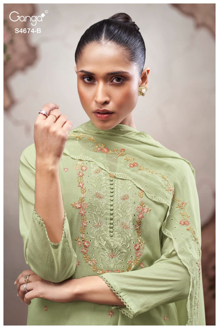 BUY GANGA SUITS GANGA DAIREL S4674 TOP DESIGN