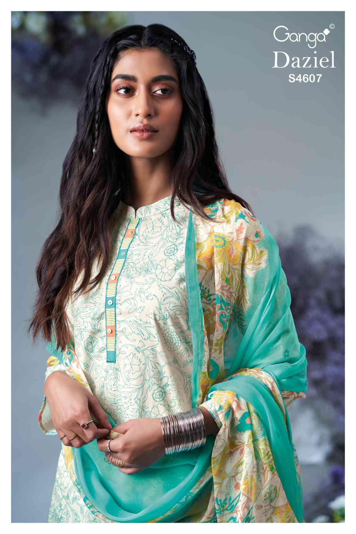BUY GANGA SUITS GANGA DAZIEL S4607 BACK VIEW