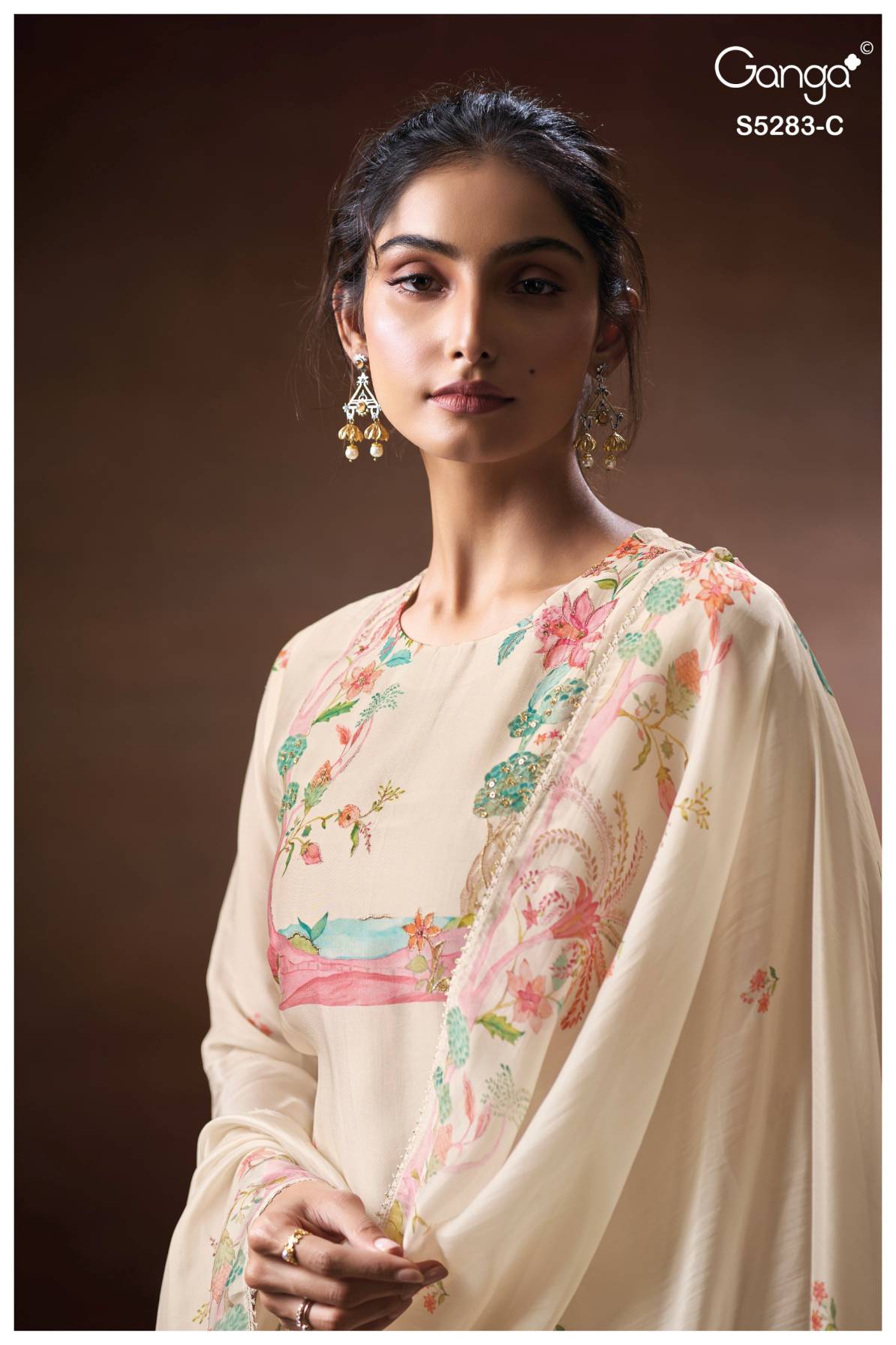 BUY GANGA SUITS GANGA DELORA S5283 PREMIUM SUIT