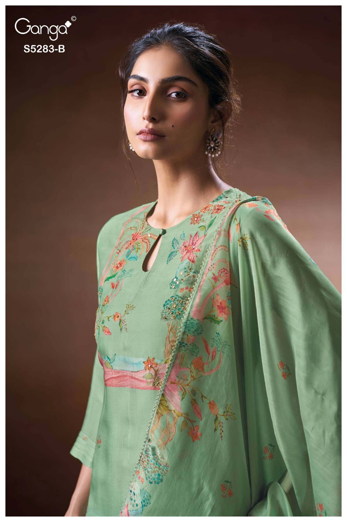 BUY GANGA SUITS GANGA DELORA S5283 TOP DESIGN