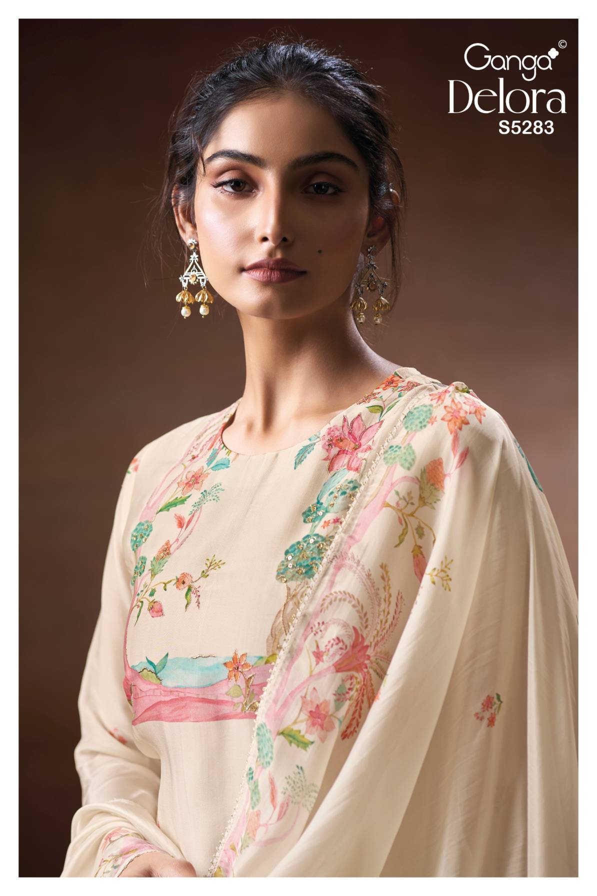 BUY GANGA SUITS GANGA DELORA S5283 FABRIC DETAIL