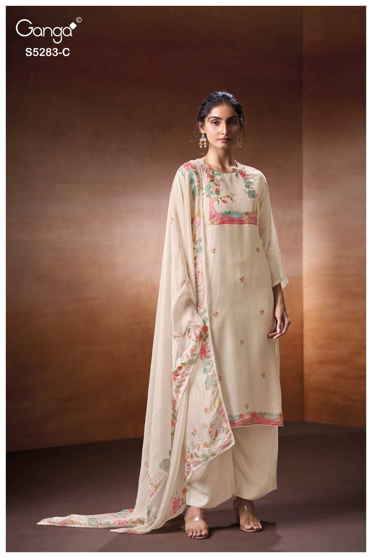 BUY GANGA SUITS GANGA DELORA S5283 DUPATTA DESIGN