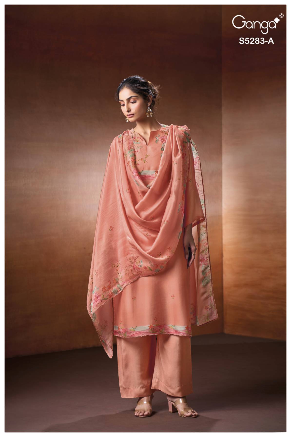 BUY GANGA SUITS GANGA DELORA S5283 FULL SET