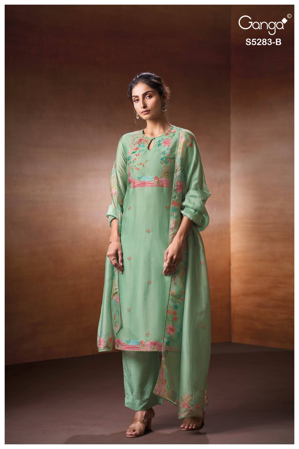 BUY GANGA SUITS GANGA DELORA S5283 FRONT VIEW