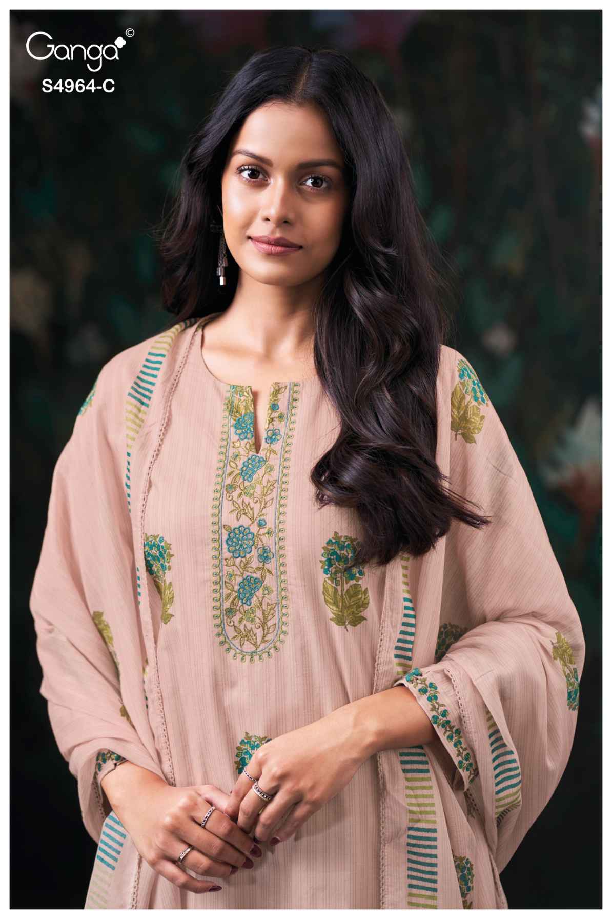 BUY GANGA SUITS GANGA DEYZA S4964 BACK VIEW