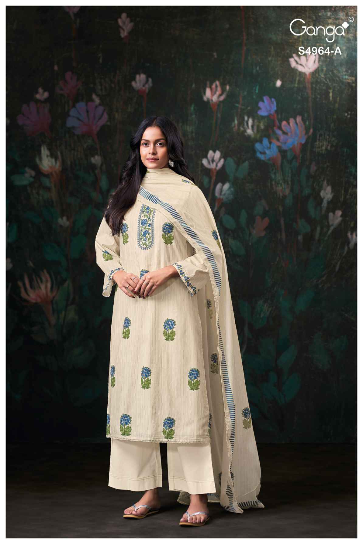 BUY GANGA SUITS GANGA DEYZA S4964 FRONT VIEW
