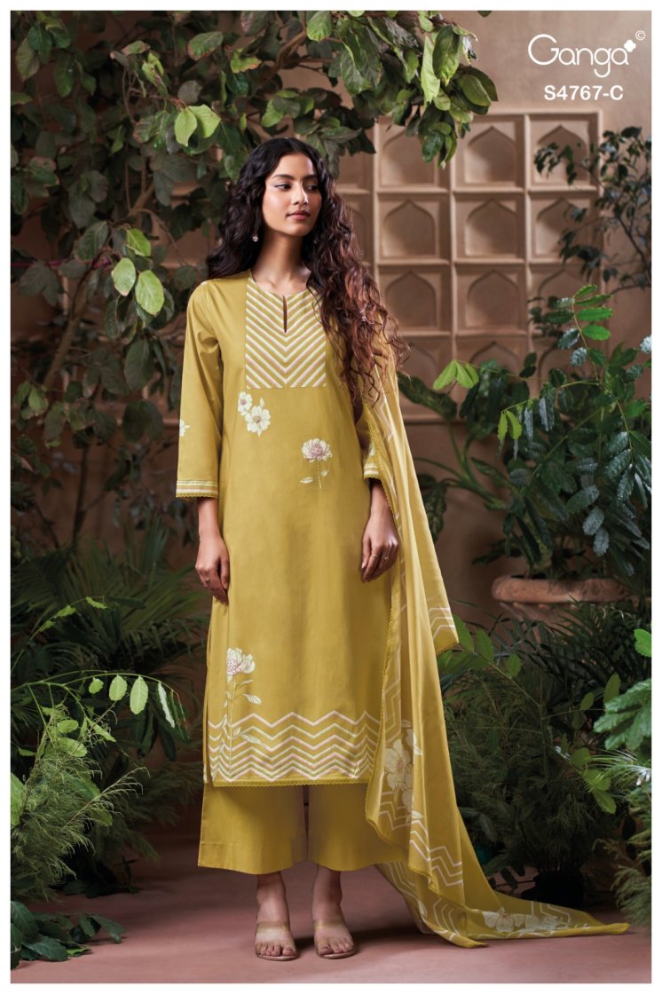 BUY GANGA SUITS GANGA DIRELIA S4767 DUPATTA DESIGN