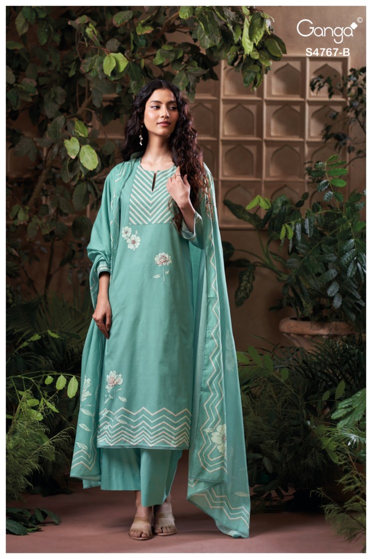 BUY GANGA SUITS GANGA DIRELIA S4767 FABRIC DETAIL