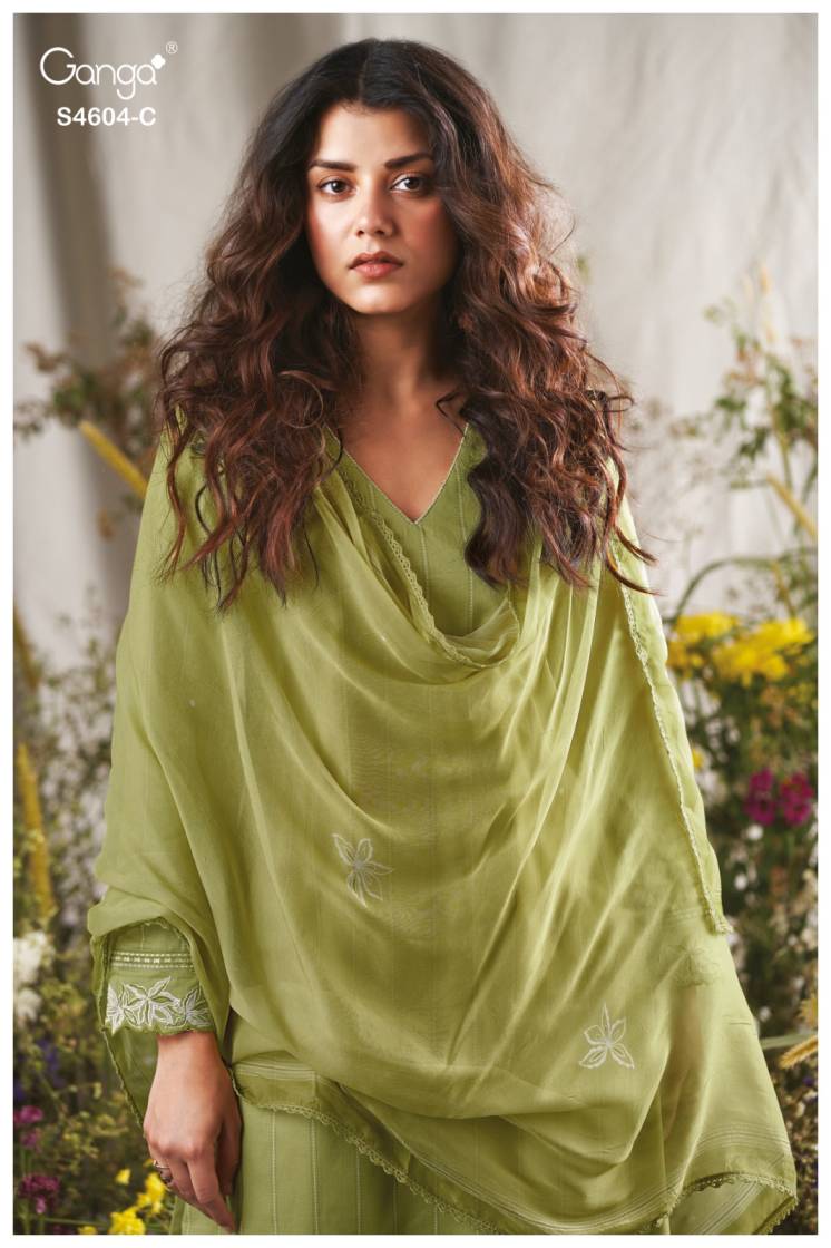 BUY GANGA SUITS WITH PRICE GANGA DIVENA S4604 BACK VIEW