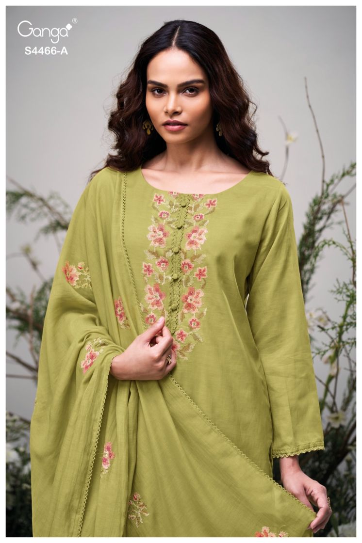 BUY GANGA SUITS ONLINE GANGA DIYANAE S4466 FRONT VIEW