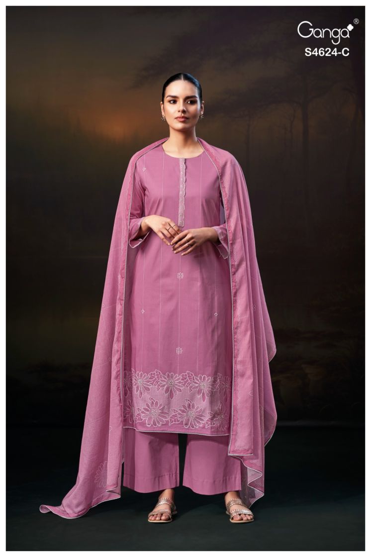 BUY GANGA SUITS GANGA ELSYA S4624 FRONT VIEW