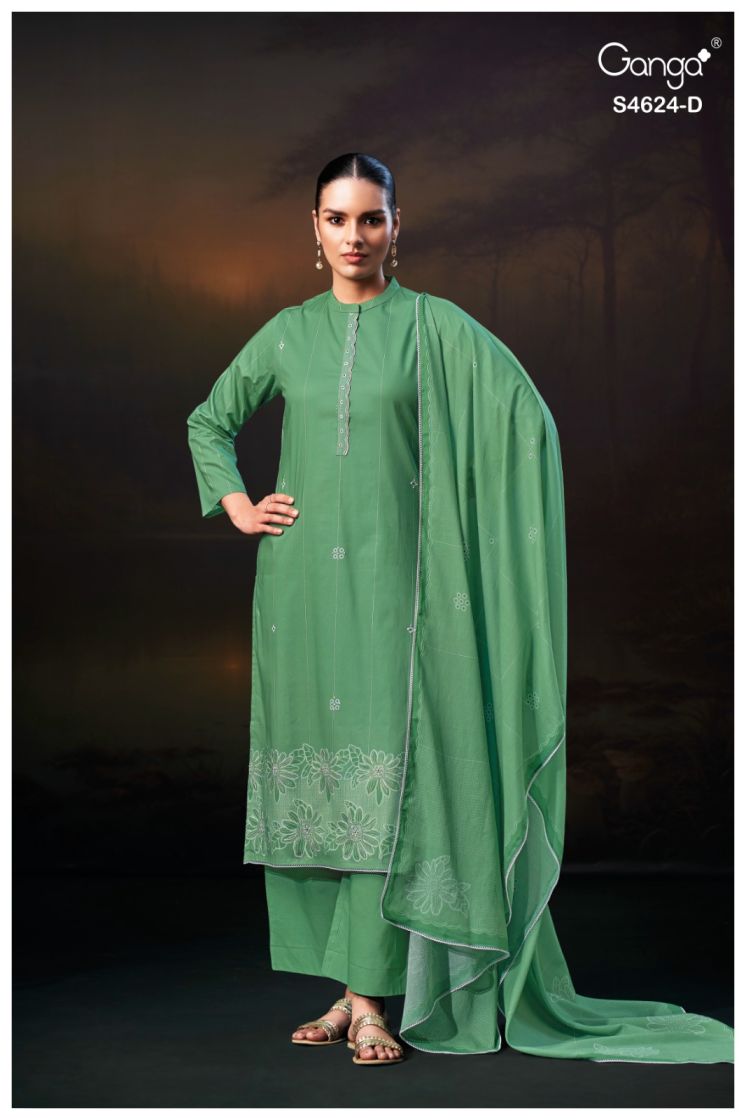 BUY GANGA SUITS GANGA ELSYA S4624 DUPATTA DESIGN