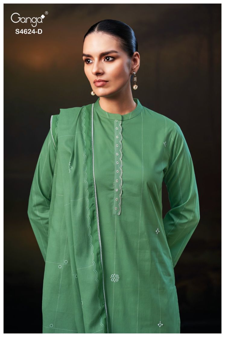 BUY GANGA SUITS GANGA ELSYA S4624 BACK VIEW