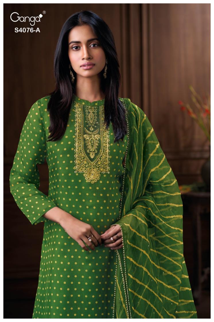 BUY GANGA SUITS WITH PRICE GANGA ENYARA S4076 FRONT VIEW
