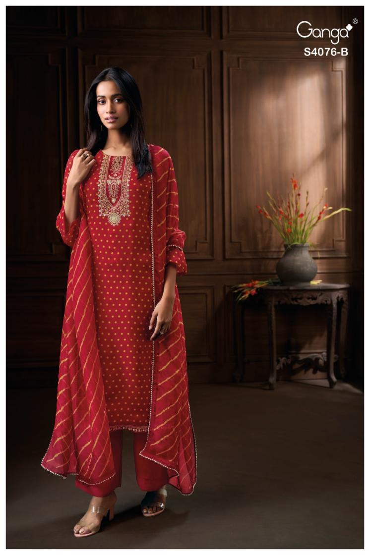 BUY GANGA SUITS WITH PRICE GANGA ENYARA S4076 PREMIUM SUIT