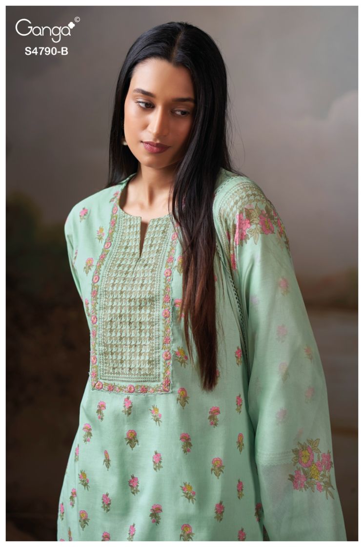 BUY GANGA SUITS SINGLE PIECE GANGA ESHMITA S4790 PREMIUM SUIT