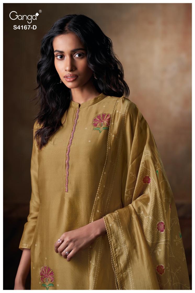 BUY GANGA SUITS ONLINE GANGA ESHRA S4167 FRONT VIEW