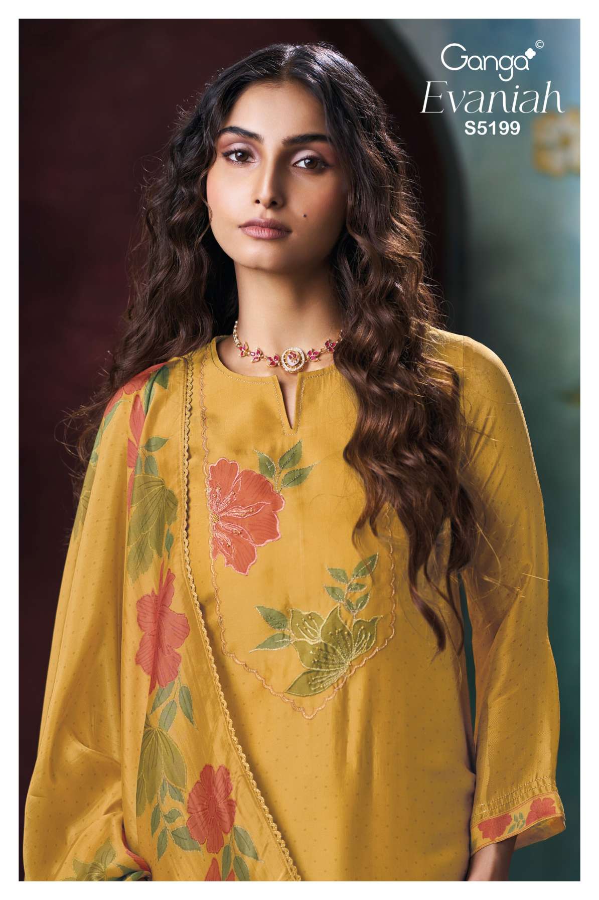 BUY GANGA SUITS GANGA EVANIAH S5199 BACK VIEW