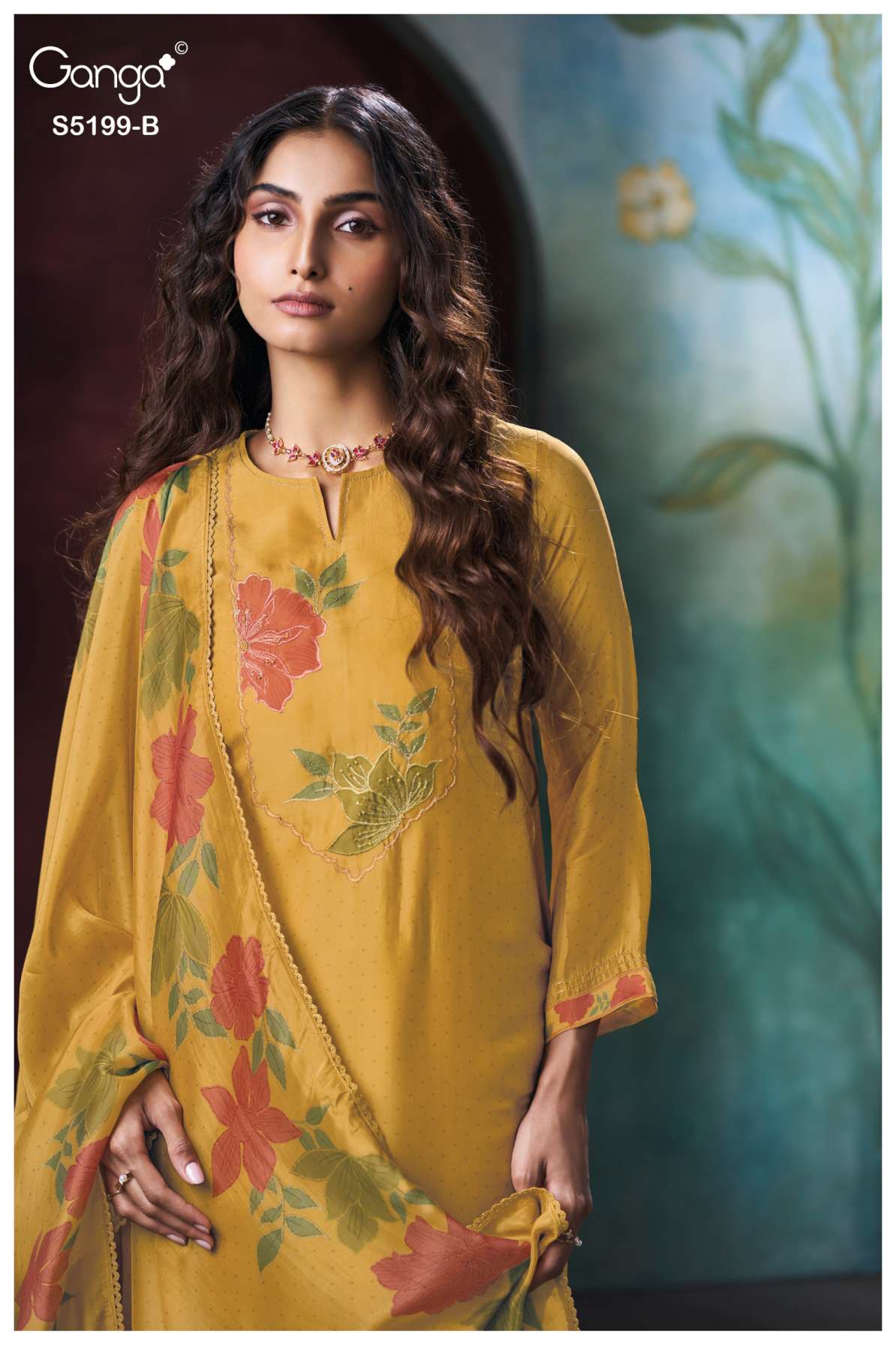 BUY GANGA SUITS GANGA EVANIAH S5199 TOP DESIGN